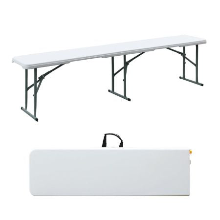 Plastic Backless Outdoor Bench 183 x 28 cm