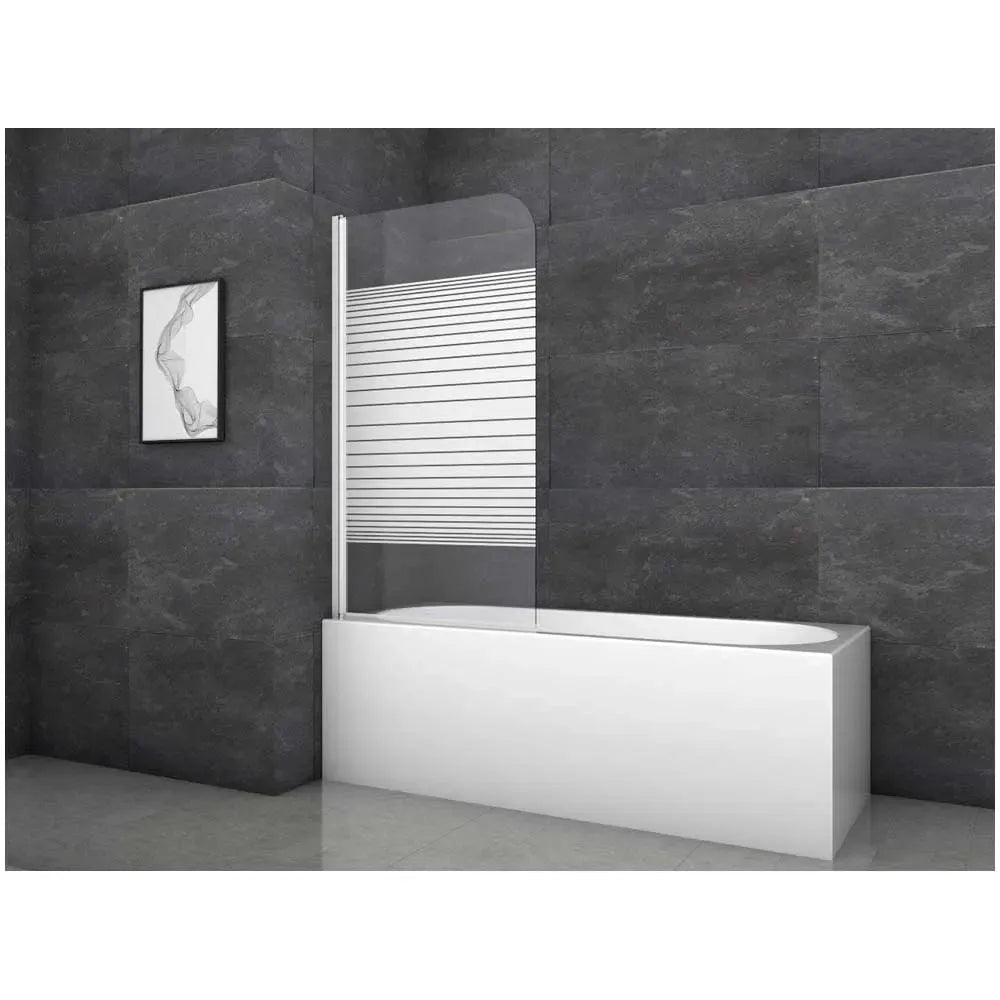 Schulte Bathtub Screen 1-Piece 80x140 cm Real Glass Chrome