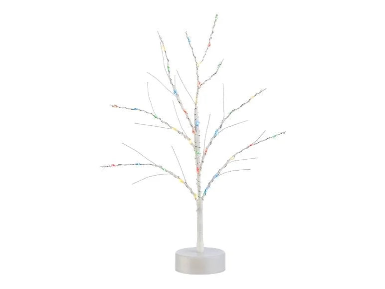 Generic Decorative LED Light Tree 30 Colorful Diodes 45 cm White