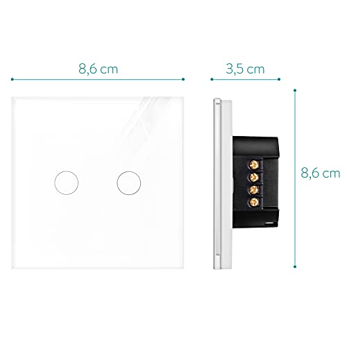 Navaris Touch Light Switch - Elegant Design For Indoor & Outdoor Use