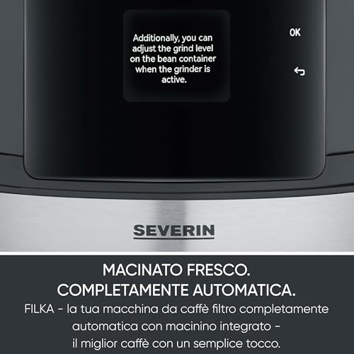 Severin Filka Fully Automatic Filter Coffee Maker - 5-In-1 With Grinder