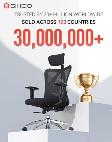 Sihoo M18-M148 Ergonomic Office Chair With Adjustable Headrest & Lumbar Support
