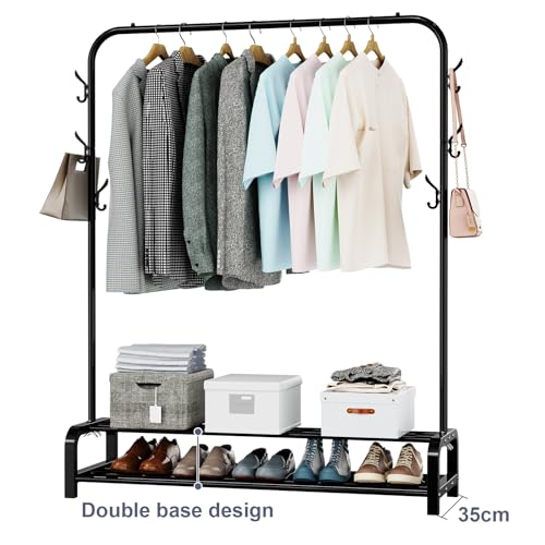 Loefme Clothes Rail - Heavy Duty Rack With Shoe Storage & Minimalist Design