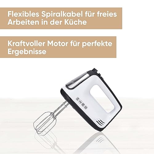 Severin Hand Mixer With Spiral Cable - 400W Power & Turbo Boost