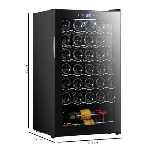 Cecotec Wine Cellar 34 Bottles Bolero Grandsommelier - Adjustable Temperature & Led Interior