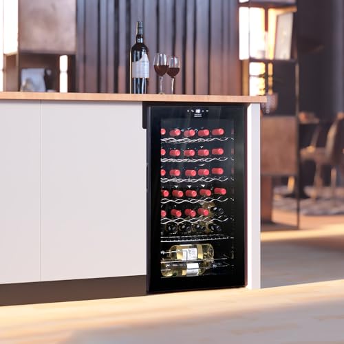 Cecotec Wine Cellar 34 Bottles Bolero Grandsommelier - Adjustable Temperature & Led Interior