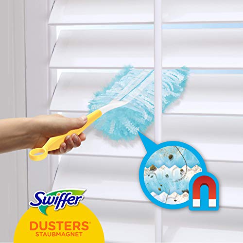 Swiffer Duster Kit With Handle + 5 Feather Dusters + Collects Twice The Dust