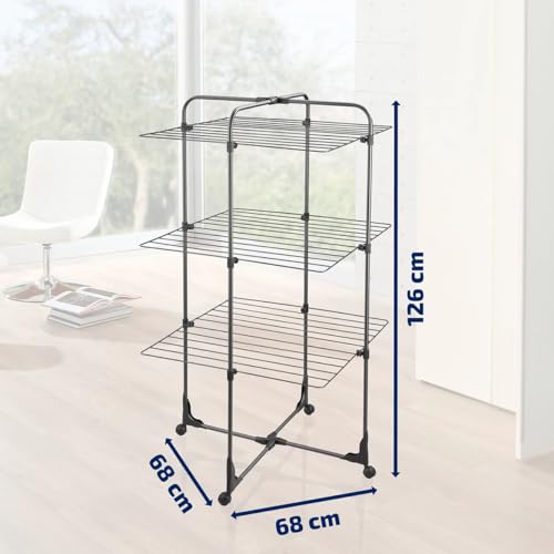 Leifheit Classic Tower 270 Dryer With Wheels - Space-Saving Design