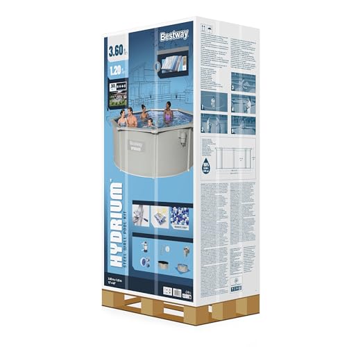 Bestway Hydrium Round Pool 360 X 120 Cm - Durable & Uv Resistant
