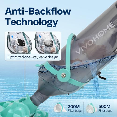 Vivohome Cordless Pool Vacuum With Telescopic Pole - Powerful Suction