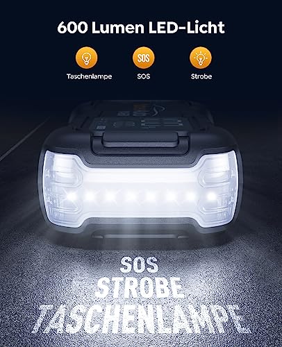 Yaberauto Ya60 Power Bank Jump Starter - 6000A Peak Current, Fast Charging