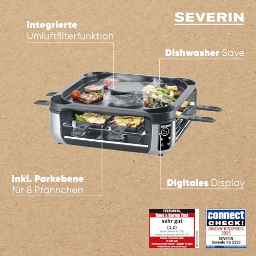 Severin S-Joy Sevento Raclette Grill With Integrated Filter: Less Smoke