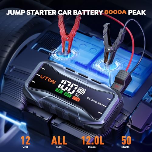 Utrai Jump Starter Power Pack 8000A - Reliable For All Gas & 12L Diesel