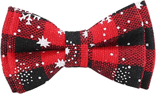 Aokoee Christmas Cat Collar With Bow Tie & Bell - Adjustable & Safe