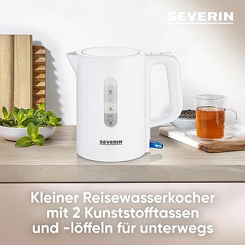 Severin Travel Kettle Set - 0.5L Portable Kettle With Cups & Spoons