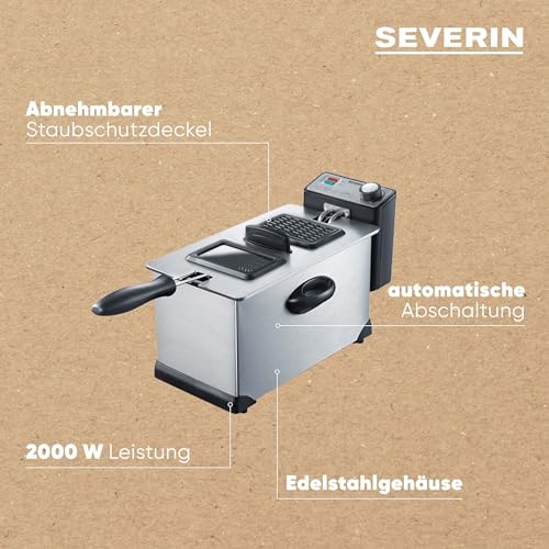 Severin Fr 2431 Deep Fryer, 2000 W, 3 L Capacity, Crispy Snacks