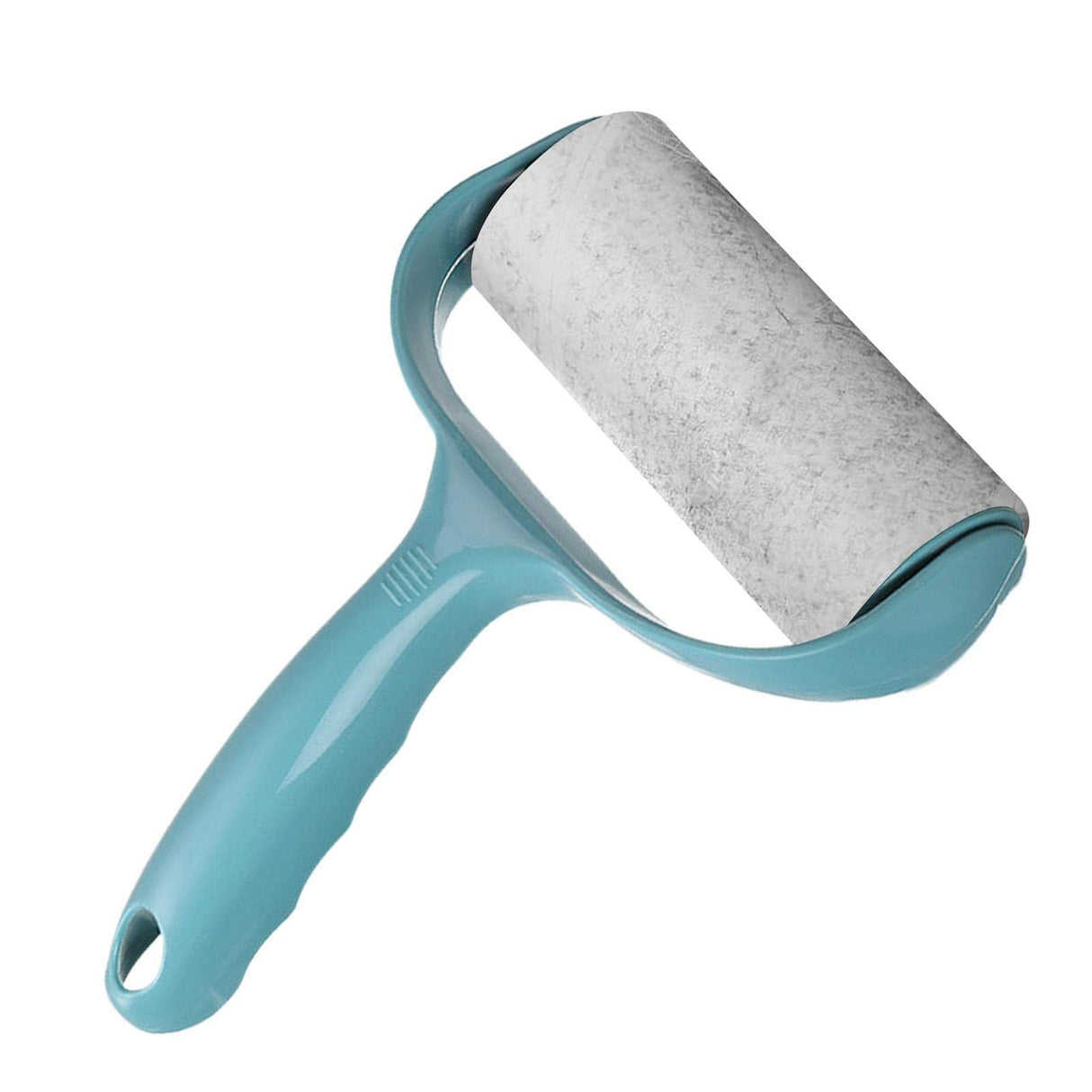 Blue sticky lint roller for removing pet hair and lint from various surfaces