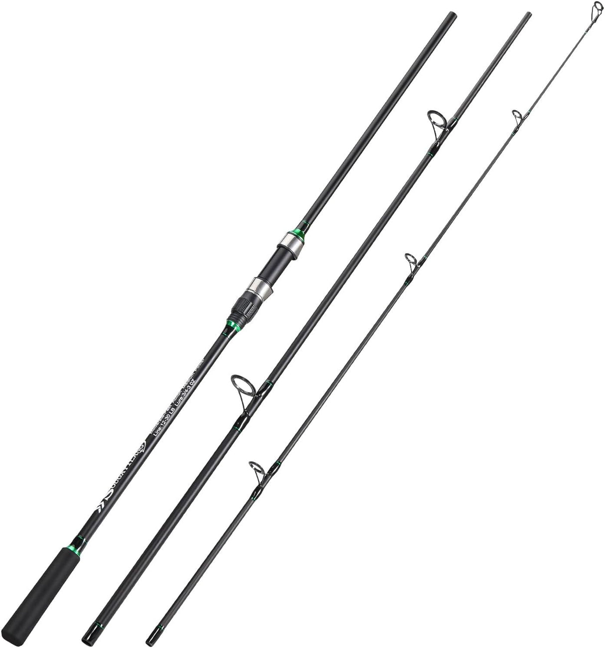 Sougayilang Surf Fishing Rod - IM8 Carbon 3-Piece Travel Spinning