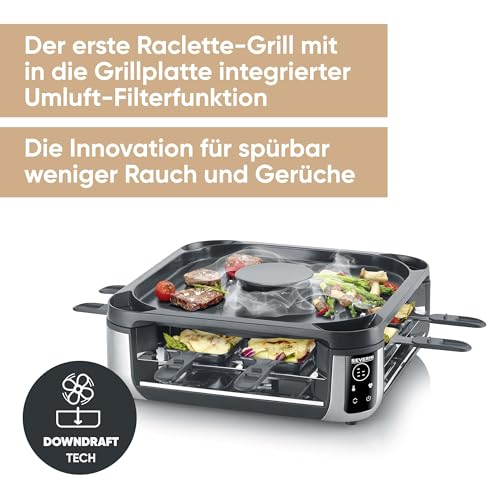 Severin S-Joy Sevento Raclette Grill With Integrated Filter: Less Smoke