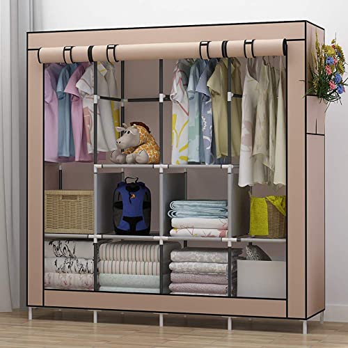 Udear Canvas Portable Large Wardrobe - Sturdy & Spacious Storage