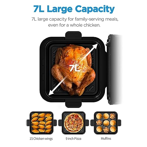 Midea Hot Air Fryer 7L - Juicy & Crispy Cooking With 8 Programs