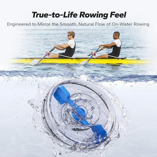 Merach Foldable Wood Rowing Machine - Water Resistance, 180 Kg Capacity