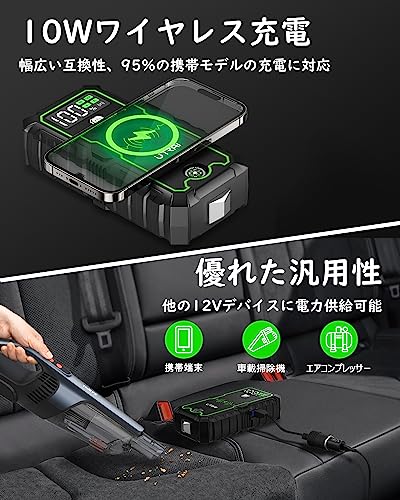 Utrai Js-1 Pro Jump Starter Power Pack - 2500A, 16000Mah, Wireless Charger