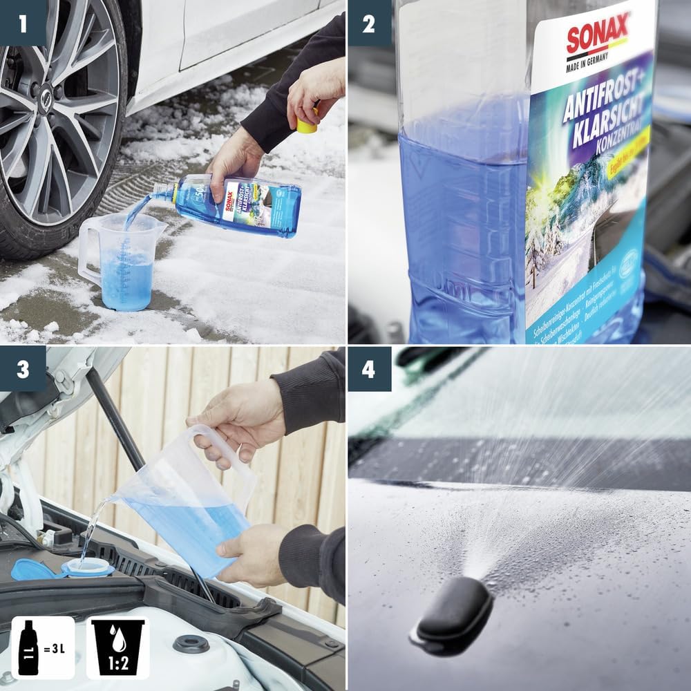 SONAX AntiFrost+ClearView Concentrate 1 Liter Winter Windshield Cleaner