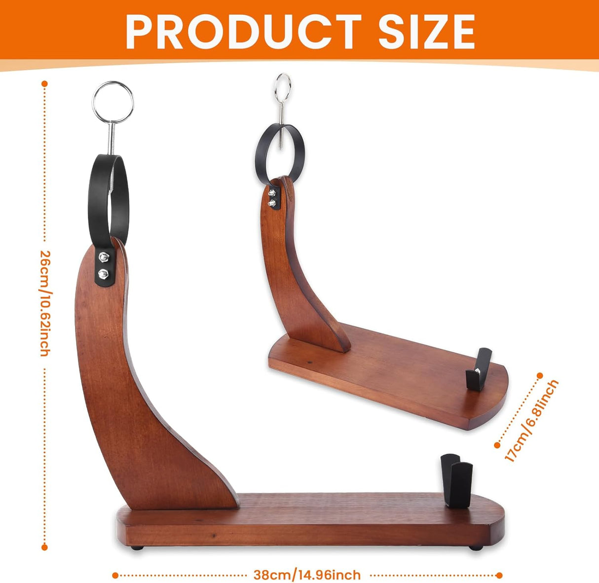GourmetCut Wooden Ham Holder - Wood with Non-Slip Pads