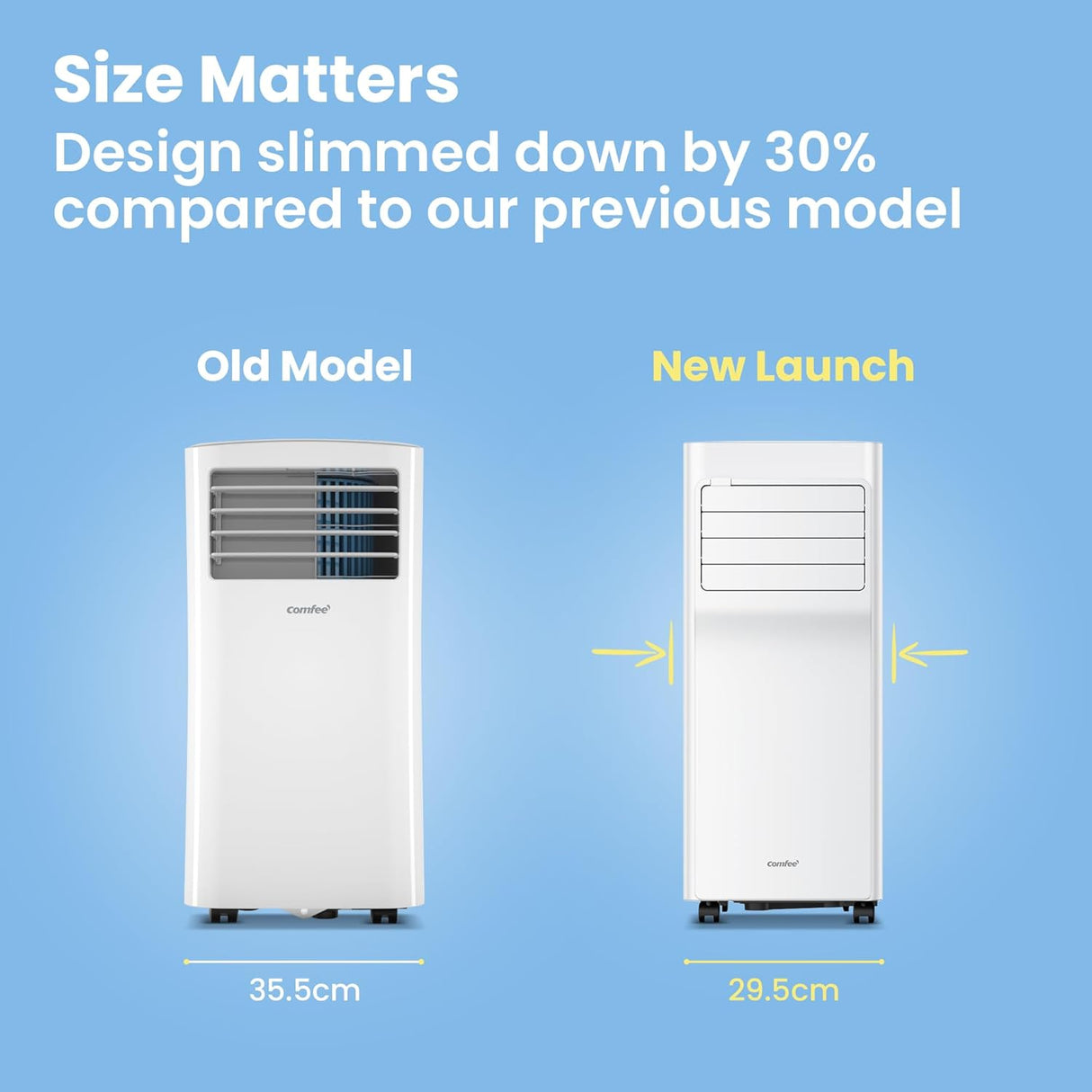 COMFEE' Breezy Cool 2.6 Mobile Air Conditioner - 9000 BTU/h, Smart Control