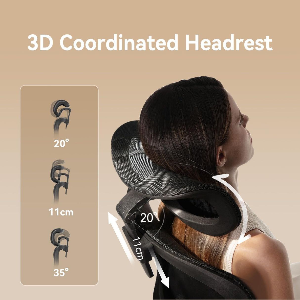 SIHOO M56B Ergonomic Office Chair - Black with Lumbar Support and Adjustable Headrest