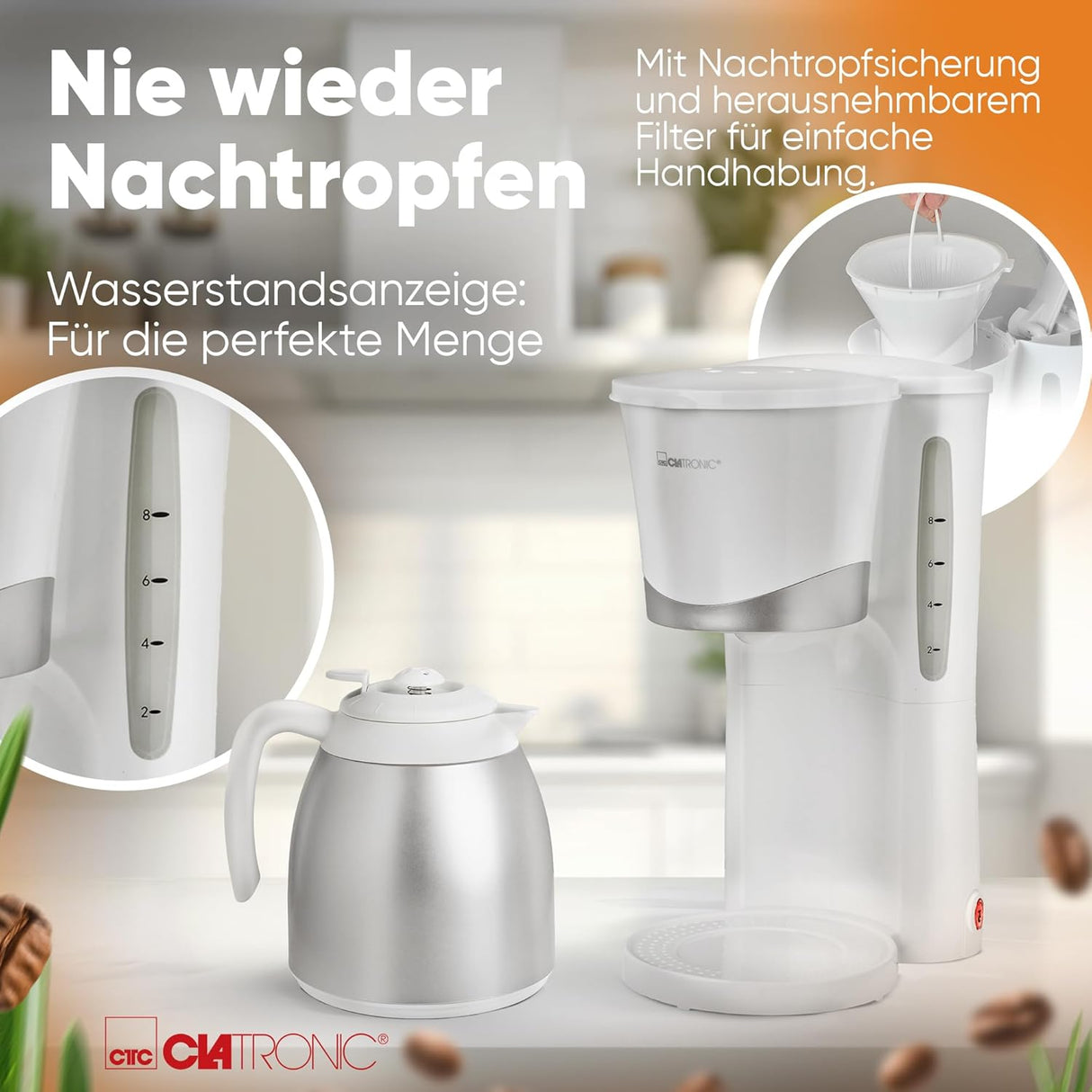 Clatronic KA 3327 Drip Coffee Machine - Insulated Jug