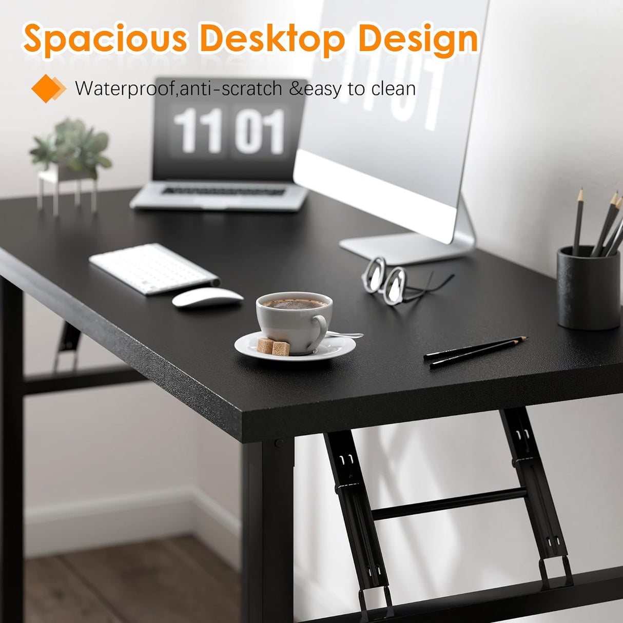 Need Folding Computer Desk - black, 31.5 inch, compact design