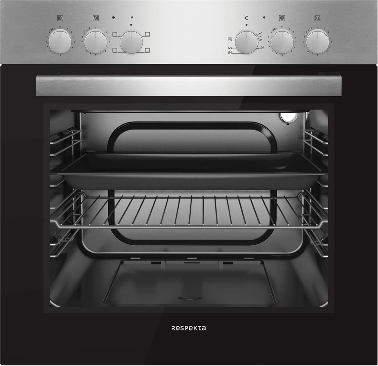 Respekta HS2000-33 Frameless Ceramic Hob 2 Zones Black