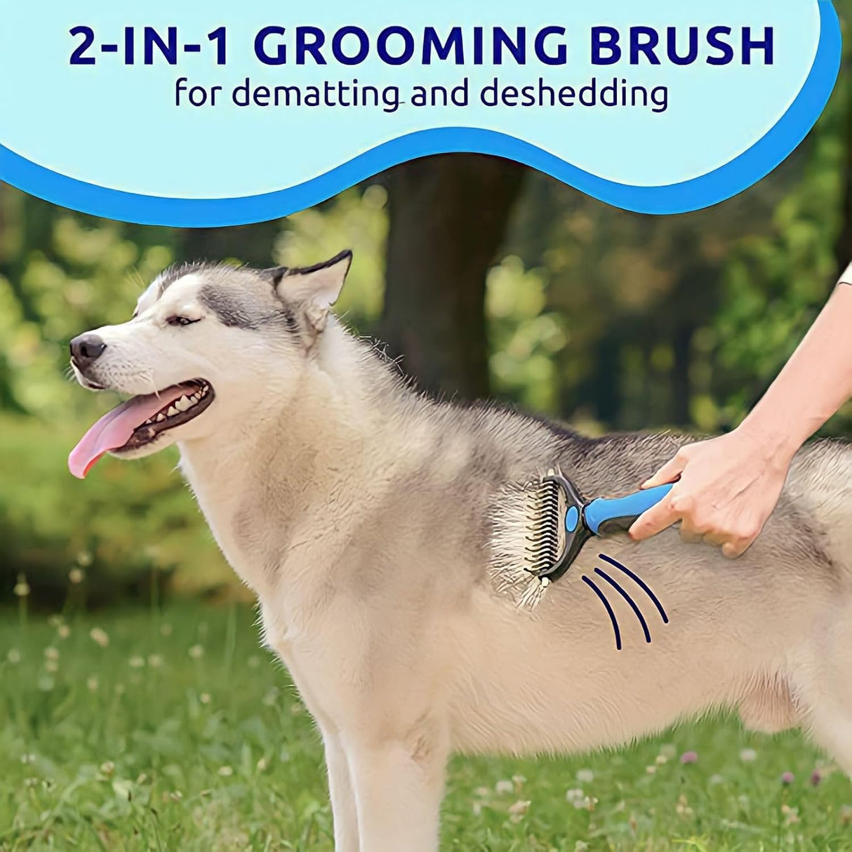 Generic Pet Dematting Comb - Blue Dual Head Stainless Steel