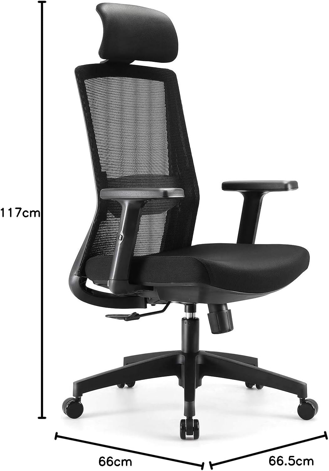 SIHOO Ergonomic Office Chair - Black with Adjustable Lumbar Support