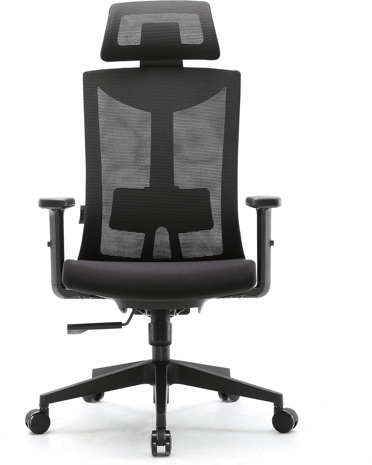 Umi Ergonomic Mesh Office Chair - Black with adjustable headrest and lumbar support