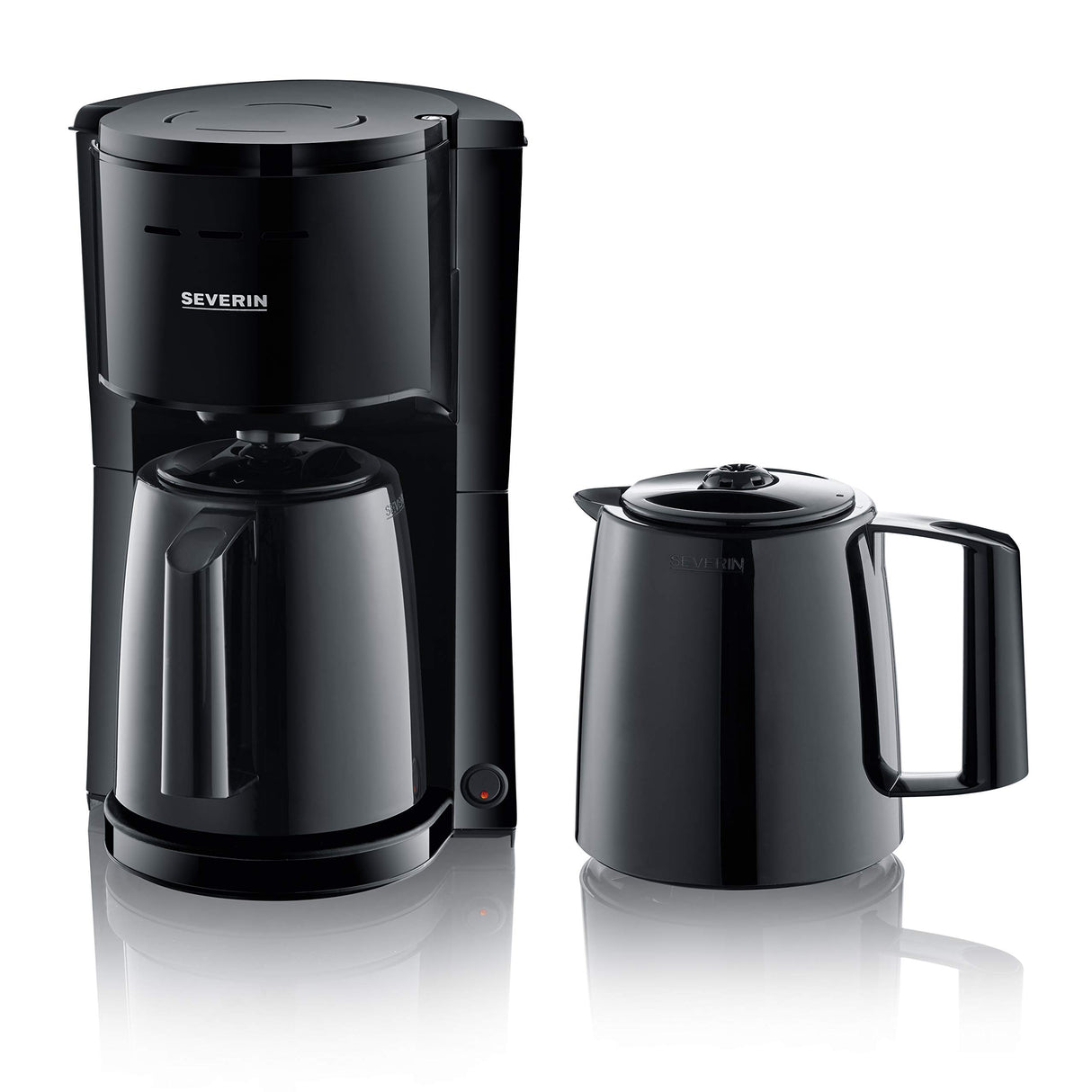 SEVERIN KA 9307 Filter Coffee Machine in black with two thermal jugs