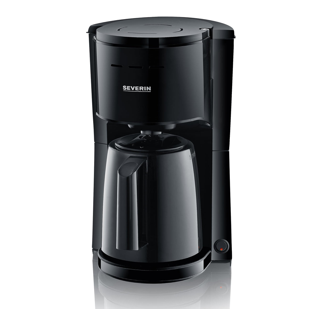 SEVERIN KA 9306 Filter Coffee Maker in black with thermal jug and water level indicator