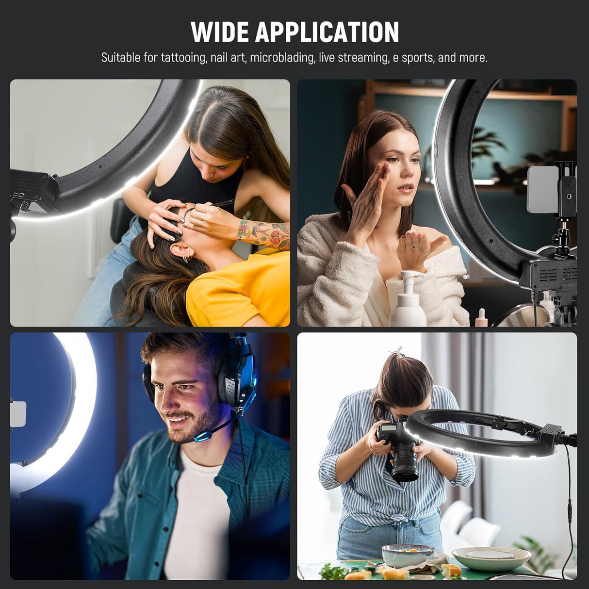 NEEWER RL-18 18 Inch 55W LED Ring Light Kit with Stand