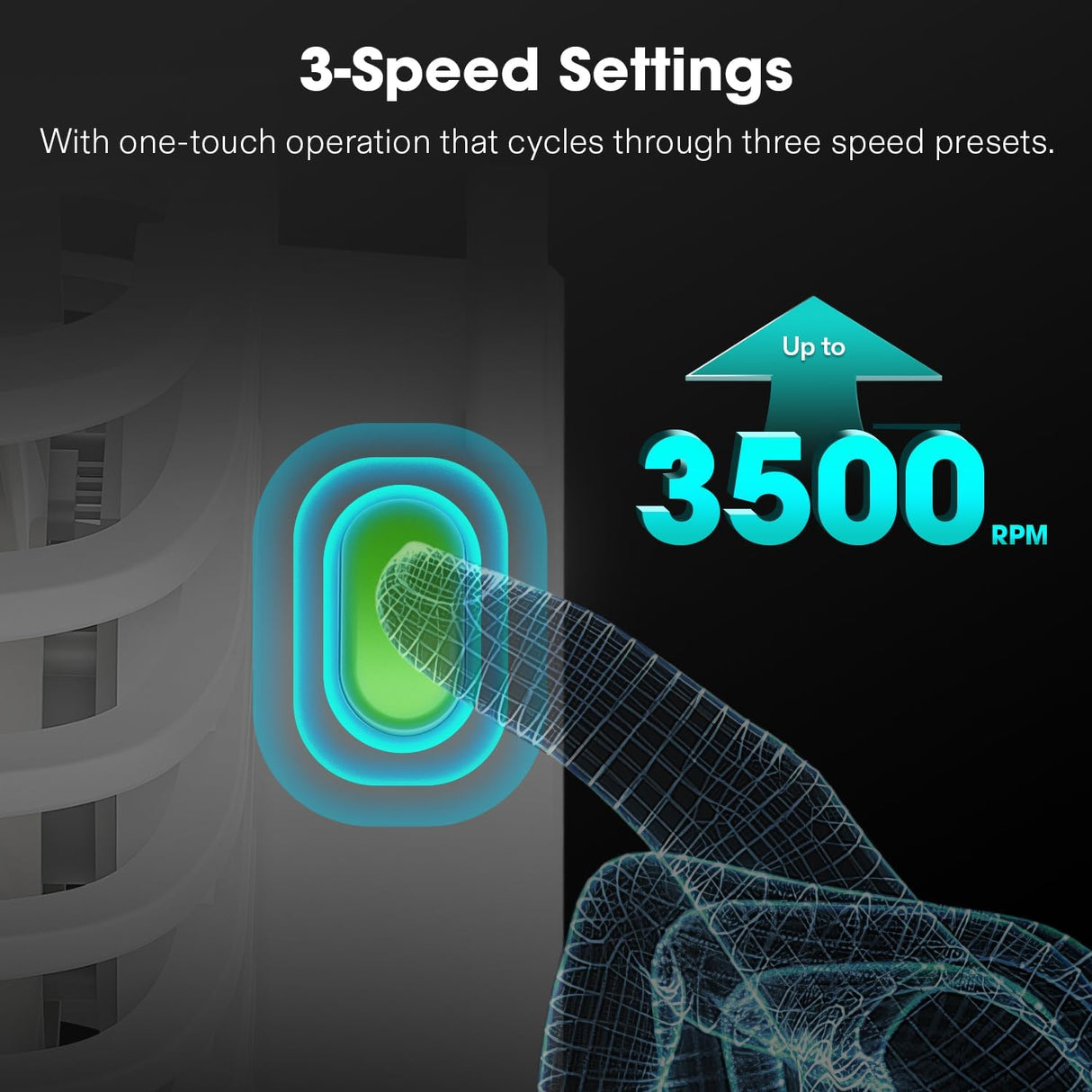 VIVOSUN AeroWave D4 4-inch Grow Tent Clip Fan - 3-Speed Airflow