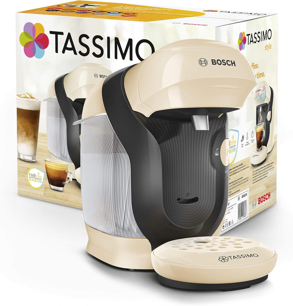Bosch Tassimo Style TAS1107 Coffee Pod Machine - Compact with Intellibrew