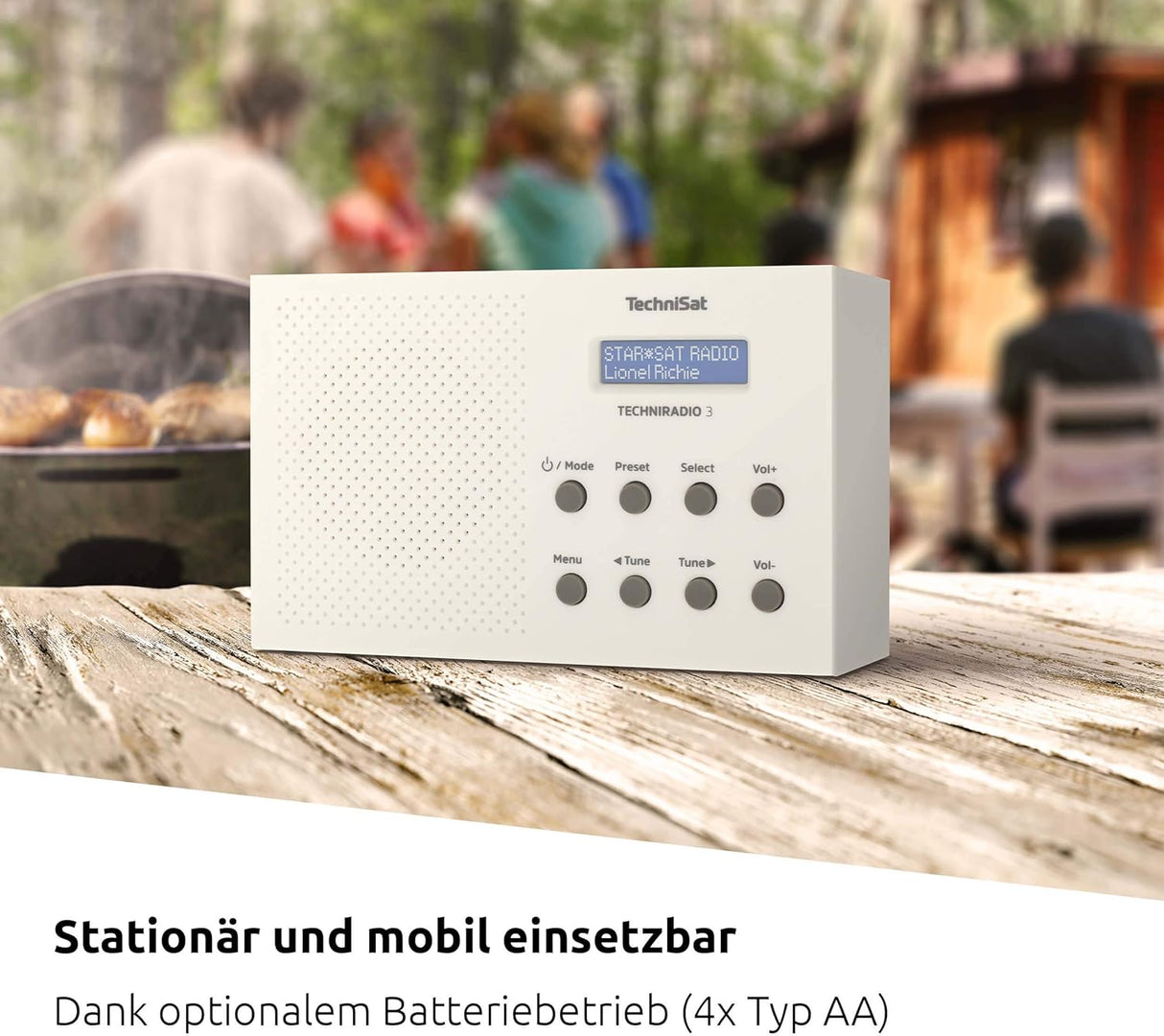 TechniSat TECHNIRADIO 3 DAB+ FM Portable Radio - White