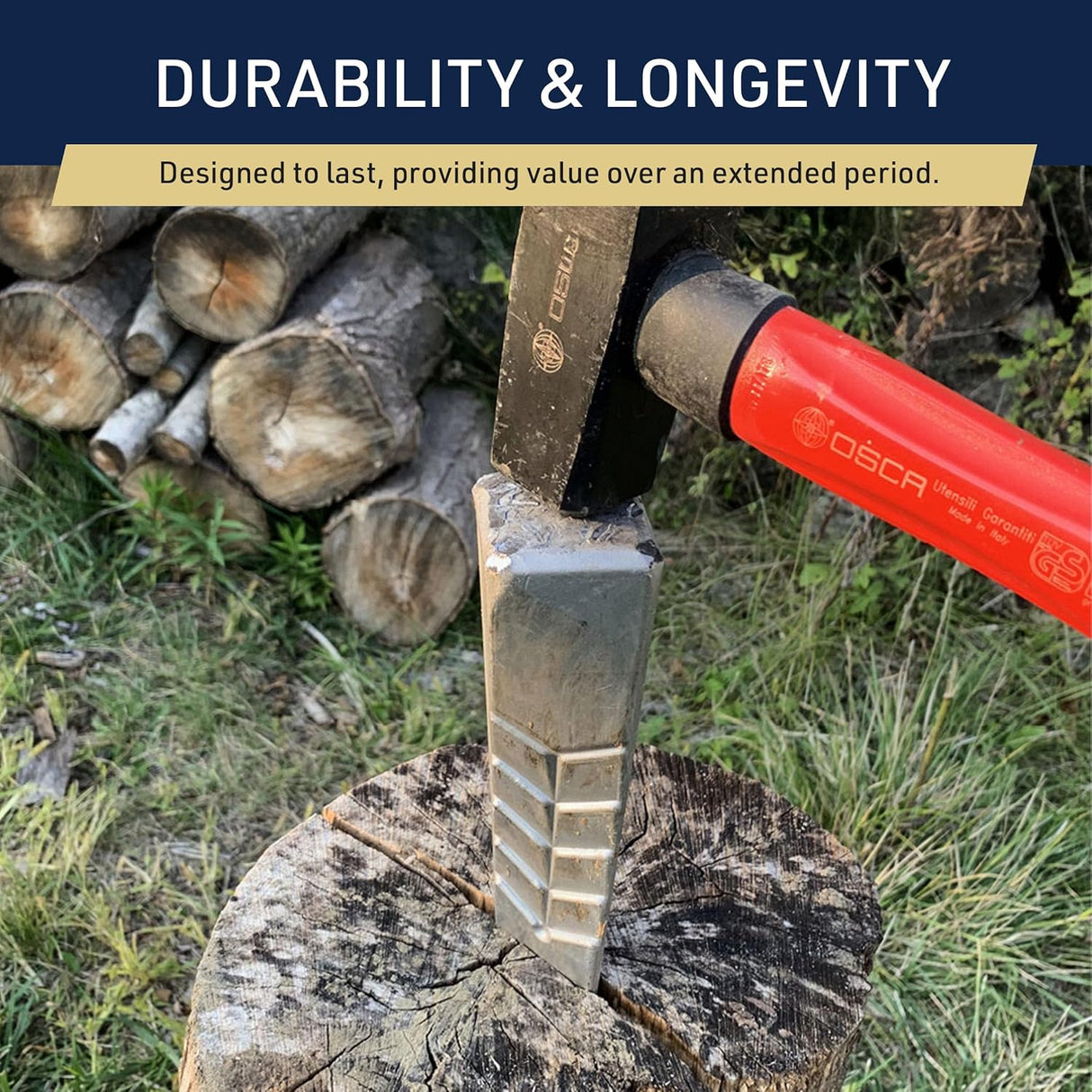 Kings County Tools Hand-Forged Aluminum Wood Splitting Wedge 1.75 lb