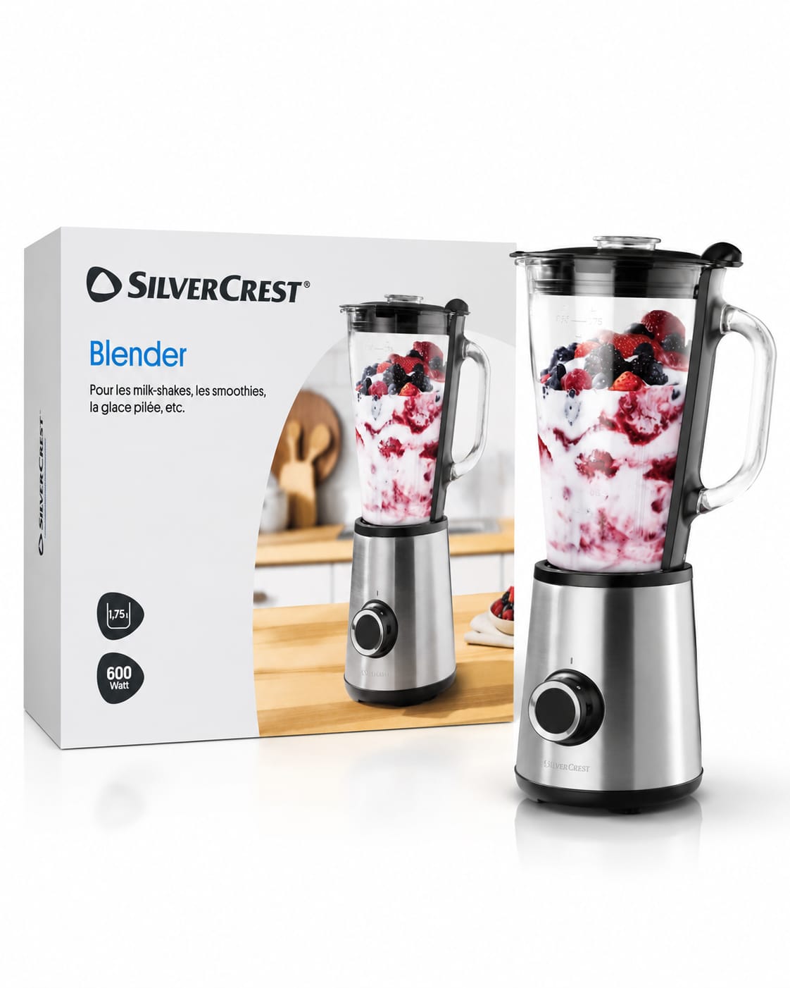 SilverCrest Glass Jar Blender ice crusher