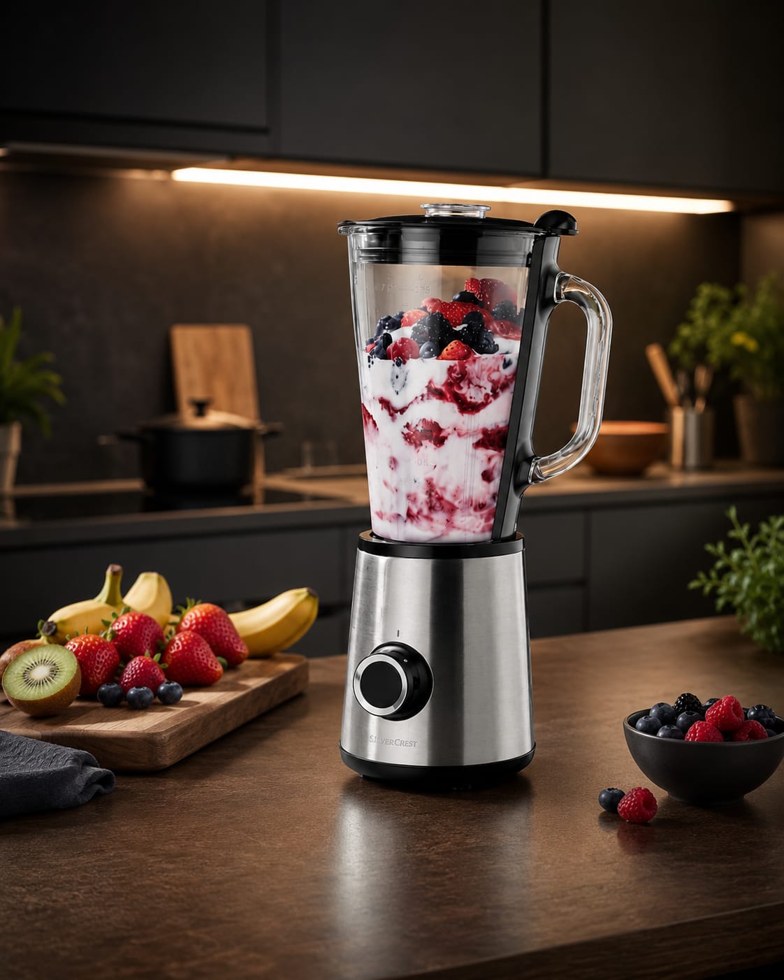 SilverCrest Glass Jar Blender ice crusher