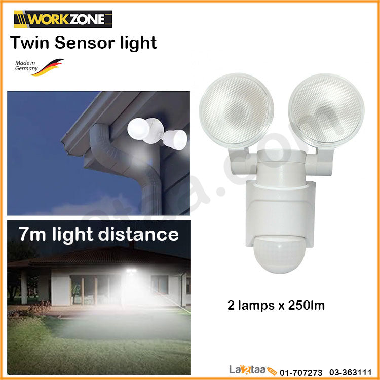 Workzone Twin Light - adjustable heads for precise illumination