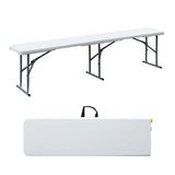 Plastic Backless Outdoor Bench 183 x 28 cm