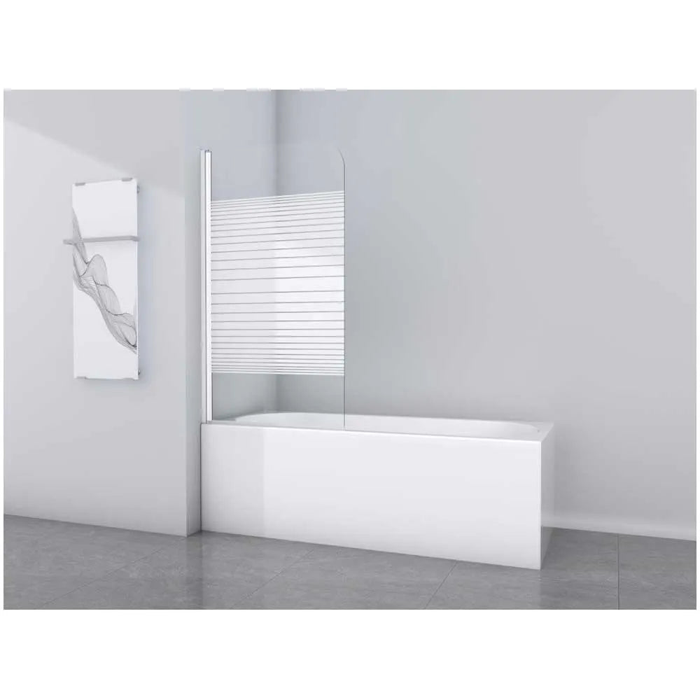 Schulte Bathtub Screen 1-Piece 80x140 cm Real Glass Chrome