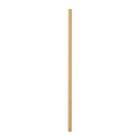 DUNI Paper Straws - Brown, 20cm Length, 6mm Diameter, 400 Pieces